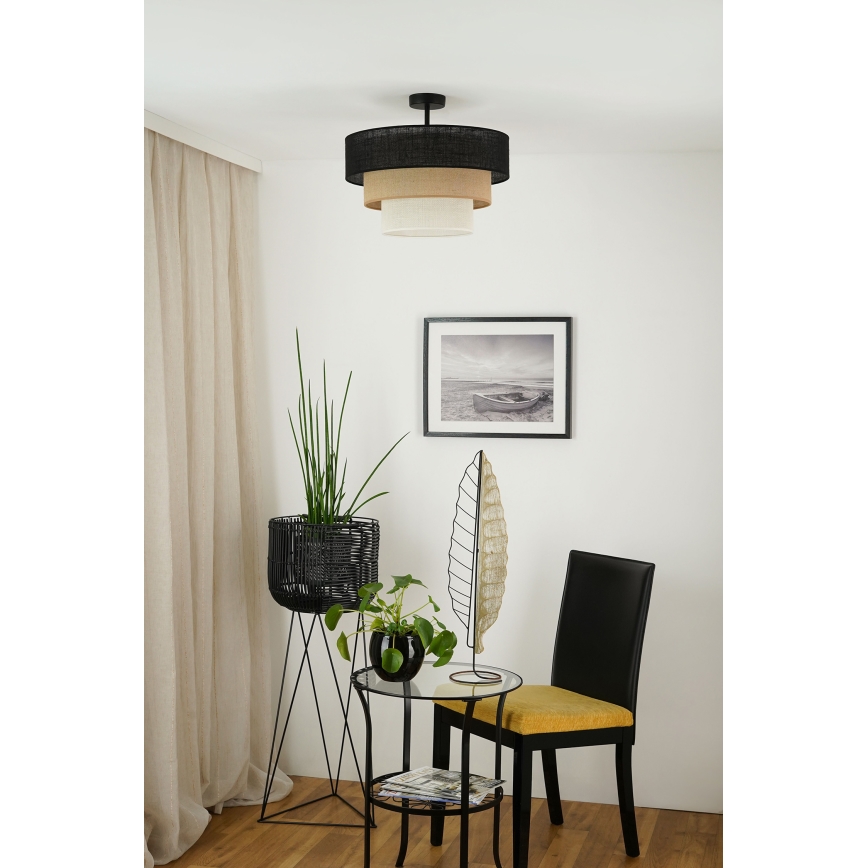 Brilagi - Anbauleuchte ASPEN LUNETA 1xE27/15W/230V d 45 cm schwarz/beige/cremefarben