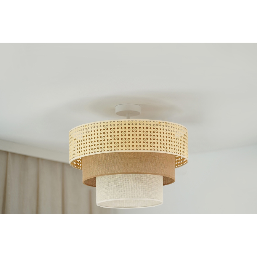Brilagi - Anbauleuchte CEDAR LUNETA 1xE27/15W/230V d 45 cm beige/braun/cremefarben