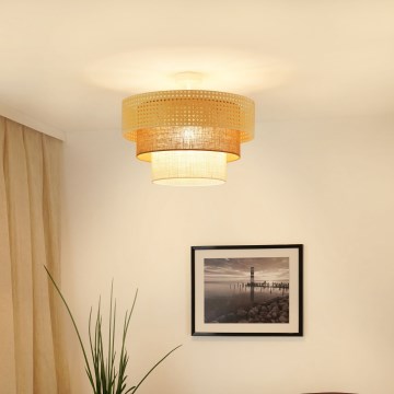 Brilagi - Anbauleuchte CEDAR LUNETA 1xE27/15W/230V d 45 cm beige/braun/cremefarben