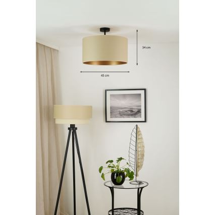 Brilagi - Anbauleuchte OREGON ROLLER VEGE 1xE27/15W/230V d 45 cm beige