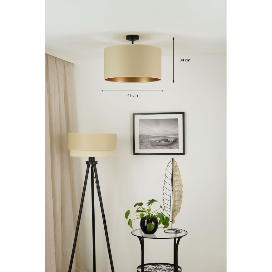 Brilagi - Anbauleuchte OREGON ROLLER VEGE 1xE27/15W/230V d 45 cm beige