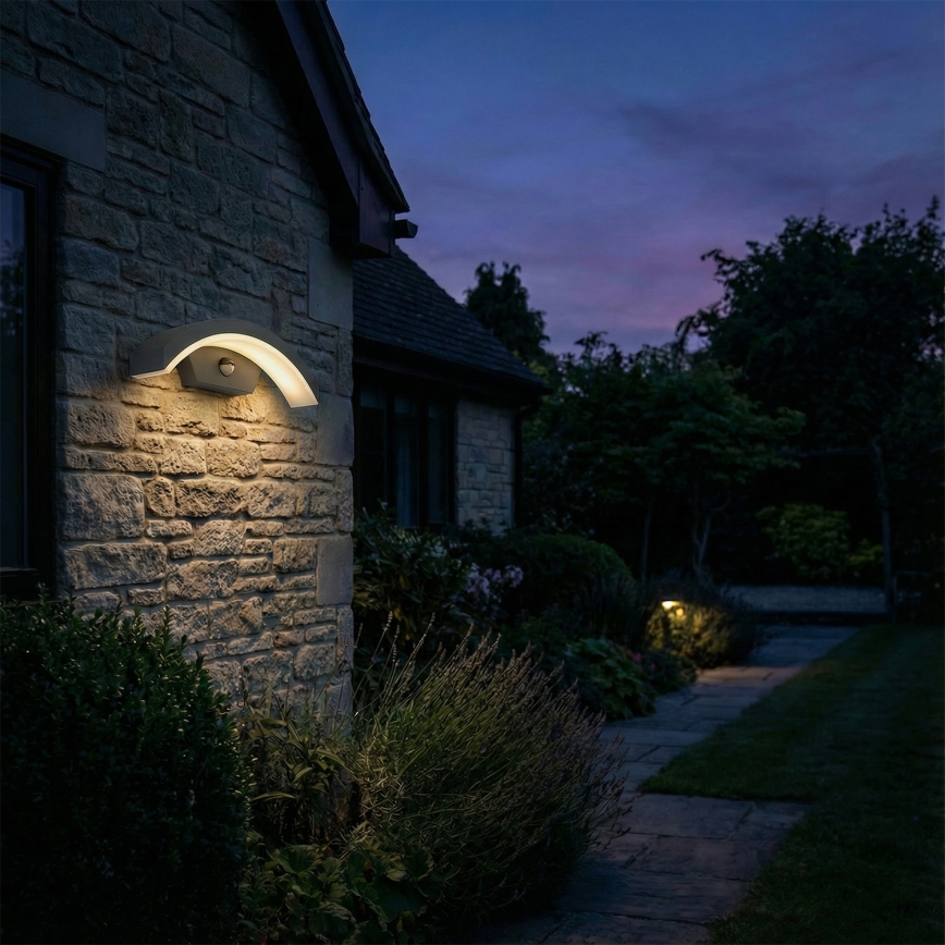 Brilagi - LED Außenwandleuchte mit Sensor ARCELO LED/8W/230V IP54