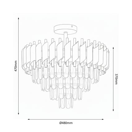Brilagi - Aufbau-Deckenleuchte ECLIPSE 7xE14/10W/230V Ø 48 cm goldfarben