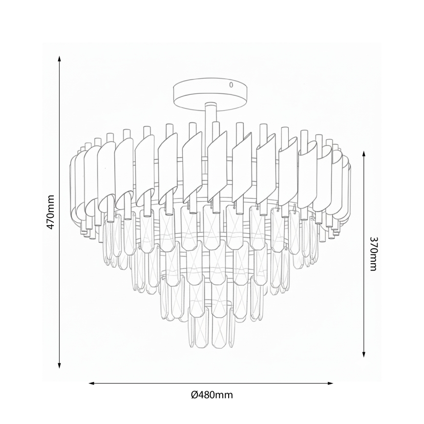 Brilagi - Aufbau-Deckenleuchte ECLIPSE 7xE14/10W/230V Ø 48 cm goldfarben