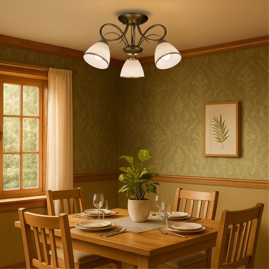 Brilagi - Aufbau-Deckenleuchte FRED 3xE27/60W/230V Ø 59 cm goldfarben