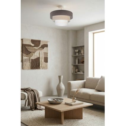 Brilagi - Aufbau-Deckenleuchte LUNETA 1xE27/60W/230V Ø 40 cm grau/creme/weiß