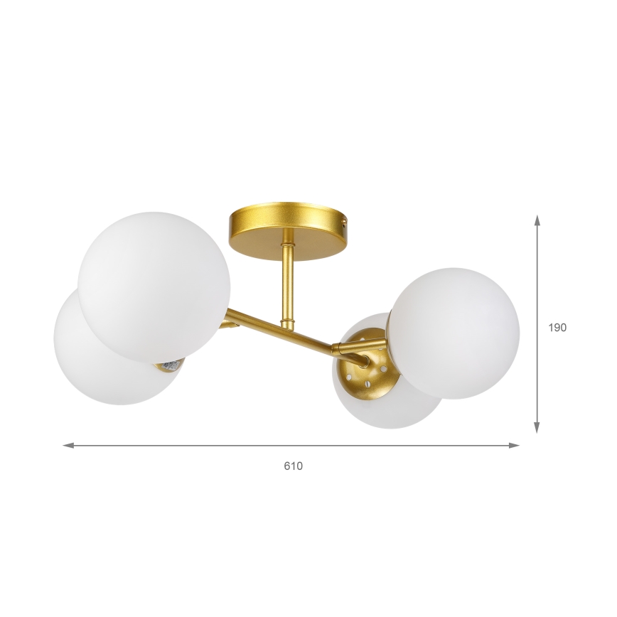 Brilagi - Aufbau-Deckenleuchte MALONY 4xE14/20W/230V goldfarben