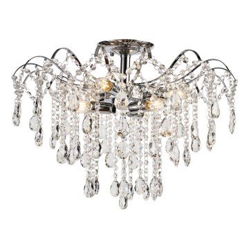 Brilagi - Aufbau-Kronleuchter CRYSTAL 6xE14/60W/230V glänzendes Chrom