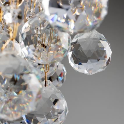 Brilagi - Aufbau-Kronleuchter CRYSTAL 6xE14/60W/230V golden