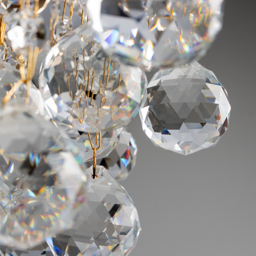 Brilagi - Aufbau-Kronleuchter CRYSTAL 6xE14/60W/230V golden