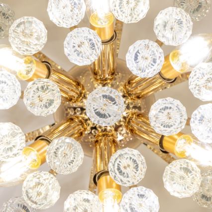 Brilagi - Aufbau-Kronleuchter CRYSTAL 6xE14/60W/230V golden