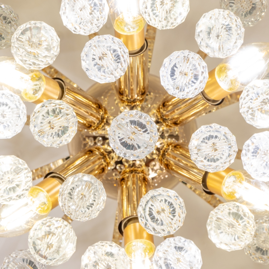 Brilagi - Aufbau-Kronleuchter CRYSTAL 6xE14/60W/230V golden