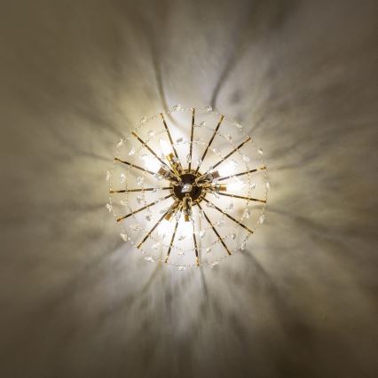 Brilagi - Aufbau-Kronleuchter CRYSTAL 6xE14/60W/230V golden