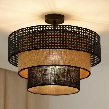 Brilagi - Aufbauleuchte DAKOTA LUNETA 1xE27/15W/230V d 45 cm schwarz/beige