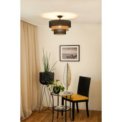 Brilagi - Aufbauleuchte DAKOTA LUNETA 1xE27/15W/230V d 45 cm schwarz/beige