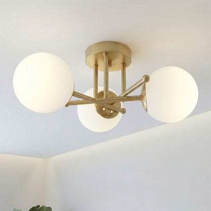 Brilagi - Aufbauleuchte MALIVA 3xE14/15W/230V gold/weiß