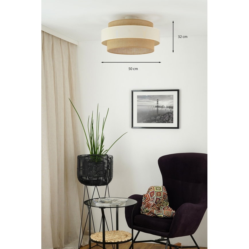 Brilagi - Aufbauleuchte SPACE LIGHT 1xE27/15W/230V d 50 cm beige/cremefarben