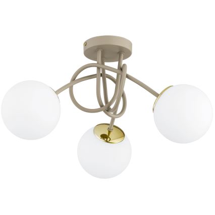 Brilagi - Aufgesetzte Deckenleuchte 3xE27/60W/230V beige/gold
