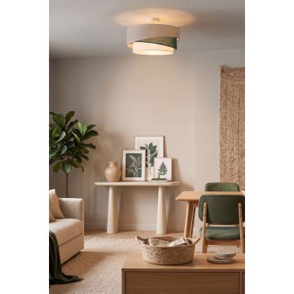 Brilagi - Aufgesetzte Deckenleuchte ARROW 1xE27/60W/230V Ø 45 cm beige/grün/weiß