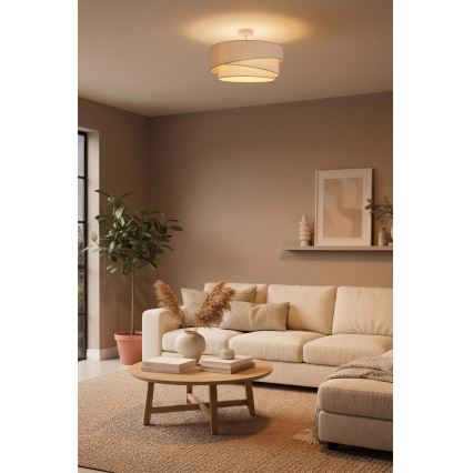 Brilagi - Aufgesetzte Deckenleuchte ARROW 1xE27/60W/230V Ø 45 cm beige