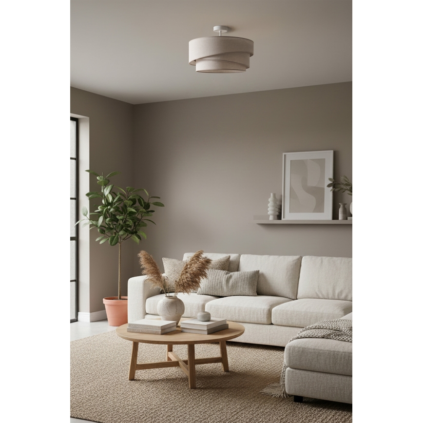 Brilagi - Aufgesetzte Deckenleuchte ARROW 1xE27/60W/230V Ø 45 cm beige