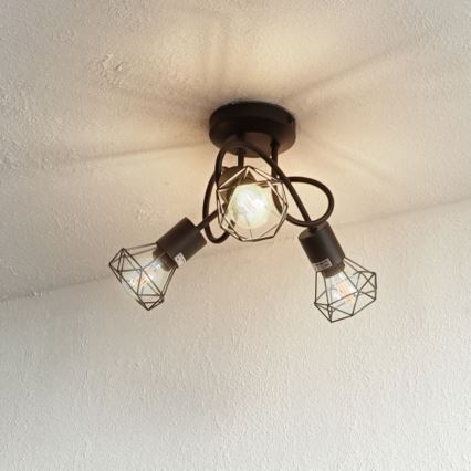 Brilagi - Aufgesetzte Deckenleuchte CAGE 3xE14/40W/230V