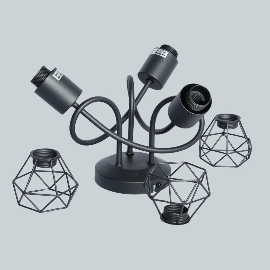 Brilagi - Aufgesetzte Deckenleuchte CAGE 3xE14/40W/230V