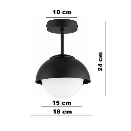 BRILAGI - Aufgesetzte Deckenleuchte COSMO 1xE27/60W/230V schwarz