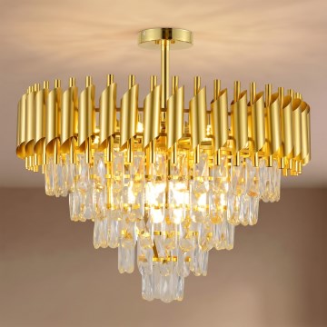 BRILAGI - Aufgesetzte Deckenleuchte ECLIPSE 9xE14/10W/230V Ø 58 cm goldfarben