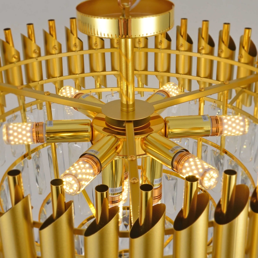 BRILAGI - Aufgesetzte Deckenleuchte ECLIPSE 9xE14/10W/230V Ø 58 cm goldfarben
