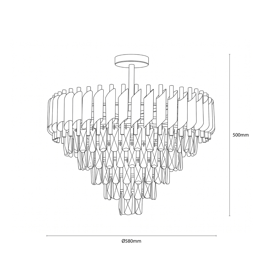 BRILAGI - Aufgesetzte Deckenleuchte ECLIPSE 9xE14/10W/230V Ø 58 cm silber