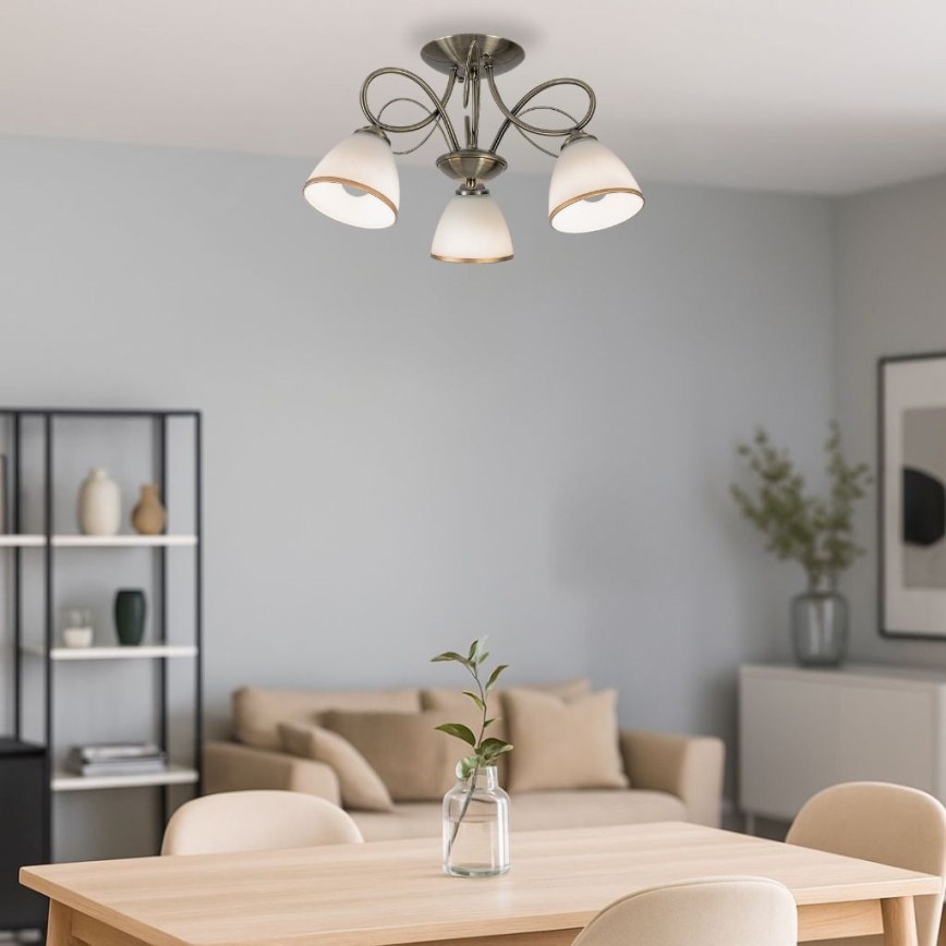 Brilagi - Aufgesetzte Deckenleuchte FRED 3xE27/60W/230V Ø 59 cm bronzefarben