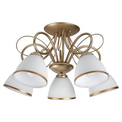 Brilagi - Aufgesetzte Deckenleuchte FRED 5xE27/60W/230V Durchmesser 59 cm goldfarben