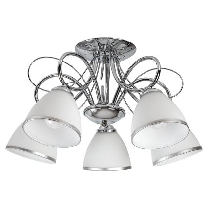 Brilagi - Aufgesetzte Deckenleuchte FRED 5xE27/60W/230V Ø 59 cm glänzender Chrom