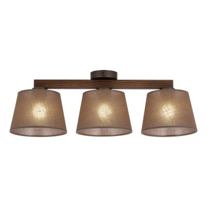 Brilagi - Aufgesetzte Deckenleuchte LATTE 3xE27/15W/230V Kiefer/Braun