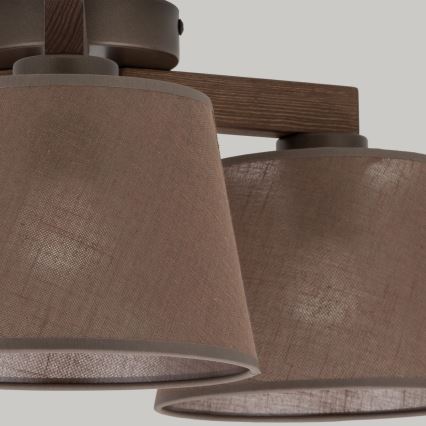 Brilagi - Aufgesetzte Deckenleuchte LATTE 3xE27/15W/230V Kiefer/Braun