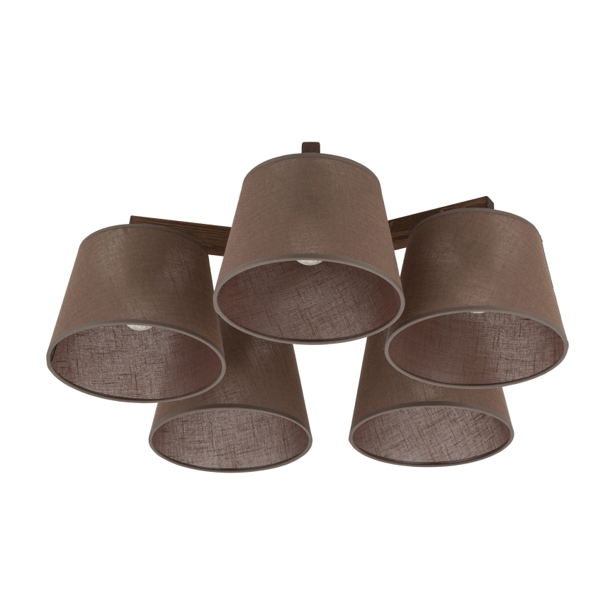 Brilagi - Aufgesetzte Deckenleuchte LATTE 5xE27/15W/230V Kiefer/Braun