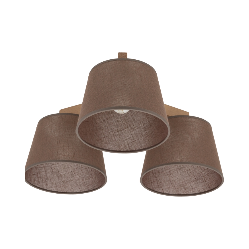 Brilagi - Aufgesetzte Deckenleuchte LATTE SABIA 3xE27/15W/230V Kiefer/Braun