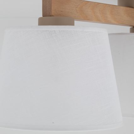 Brilagi - Aufgesetzte Deckenleuchte LATTE SABIA 3xE27/15W/230V Kiefer/weiß