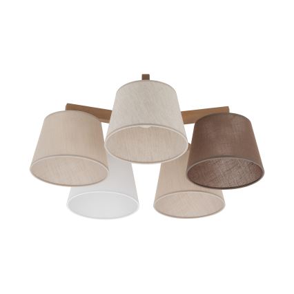 Brilagi - Aufgesetzte Deckenleuchte LATTE SABIA 5xE27/15W/230V Kiefer/Mix