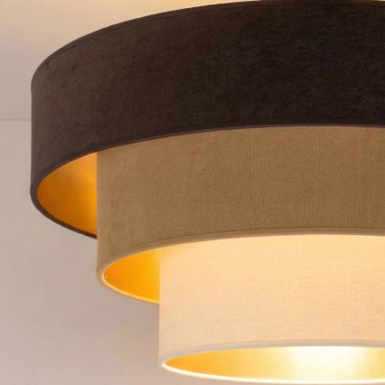 Brilagi - Aufgesetzte Deckenleuchte LUNETA, 1xE27/60W/230V, Ø 40 cm, braun/beige/creme