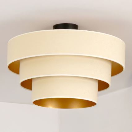 Brilagi - Aufgesetzte Deckenleuchte LUNETA 1xE27/60W/230V Ø 40 cm Creme/Gold