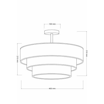 Brilagi - Aufgesetzte Deckenleuchte LUNETA 1xE27/60W/230V Ø 40 cm Creme/Gold
