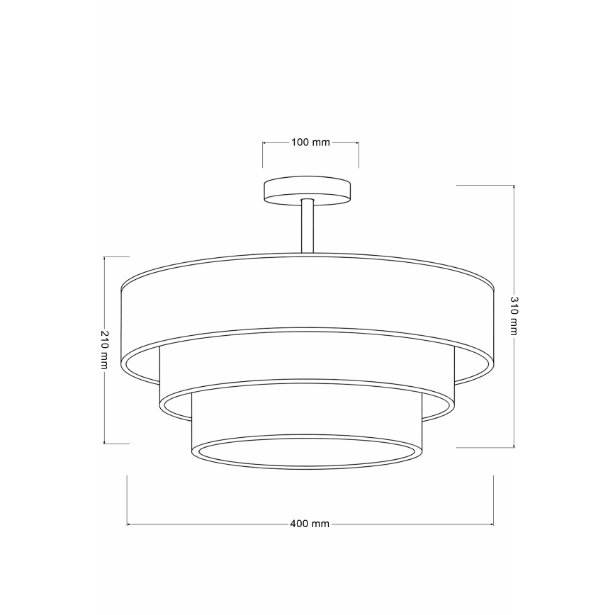Brilagi - Aufgesetzte Deckenleuchte LUNETA 1xE27/60W/230V Ø 40 cm Creme/Gold