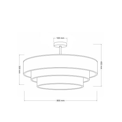 Brilagi - Aufgesetzte Deckenleuchte LUNETA 3xE27/60W/230V Ø 80 cm grau/creme/weiß