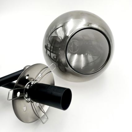 Brilagi - Aufgesetzte Deckenleuchte MALIVA 3xE14/15W/230V mattchrom/rauchglas