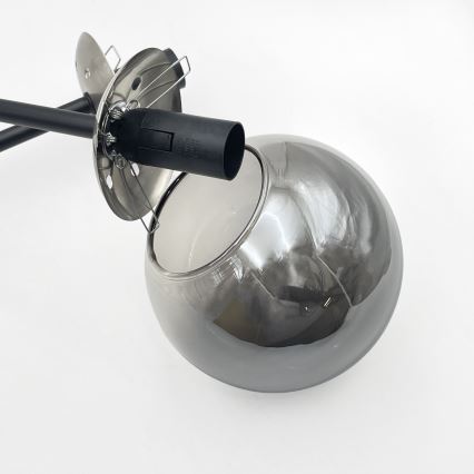 Brilagi - Aufgesetzte Deckenleuchte MALIVA 4xE14/15W/230V mattchrom/rauchglas