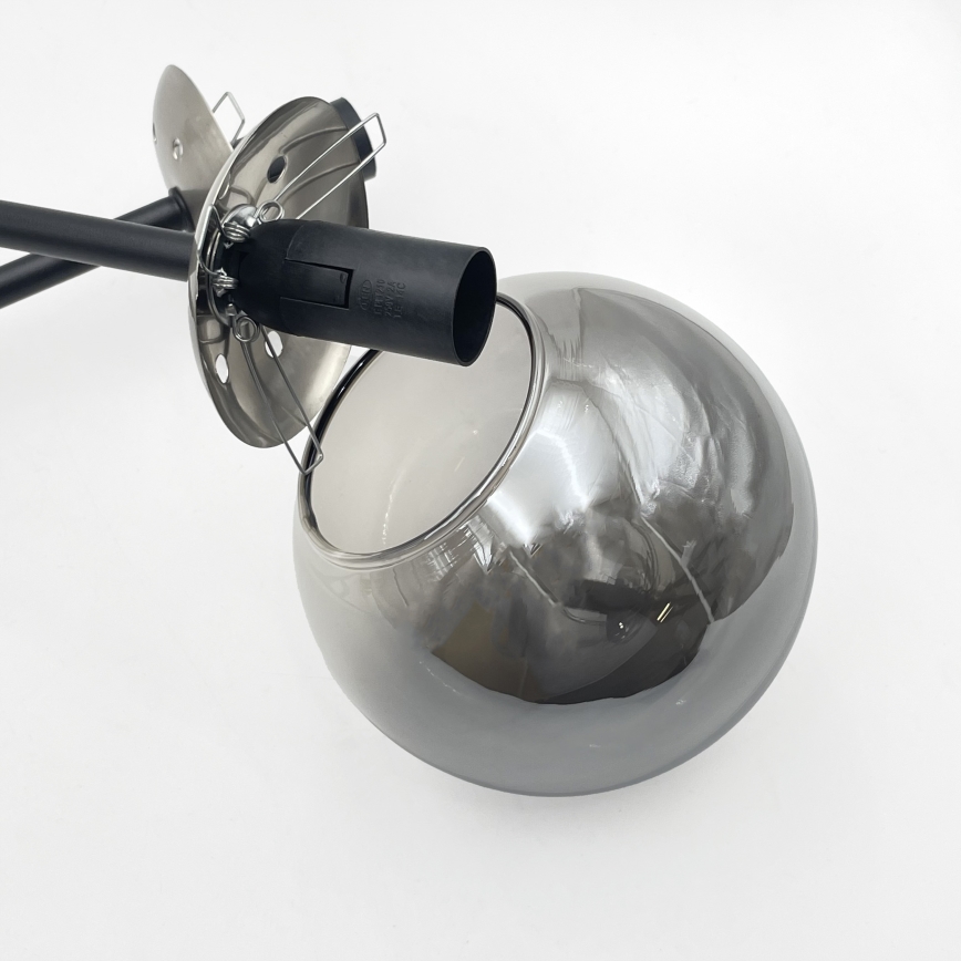 Brilagi - Aufgesetzte Deckenleuchte MALIVA 4xE14/15W/230V mattchrom/rauchglas