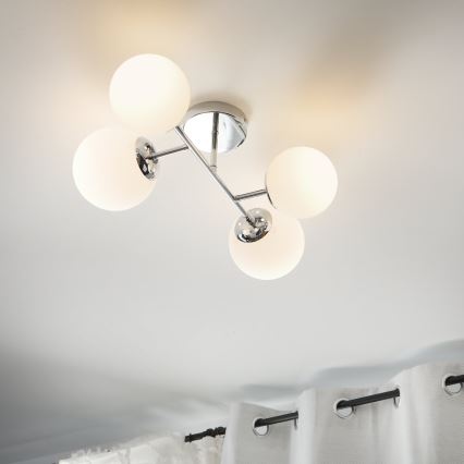 Brilagi - Aufgesetzte Deckenleuchte MALONY 4xE14/20W/230V glänzender Chrom