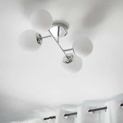 Brilagi - Aufgesetzte Deckenleuchte MALONY 4xE14/20W/230V glänzender Chrom